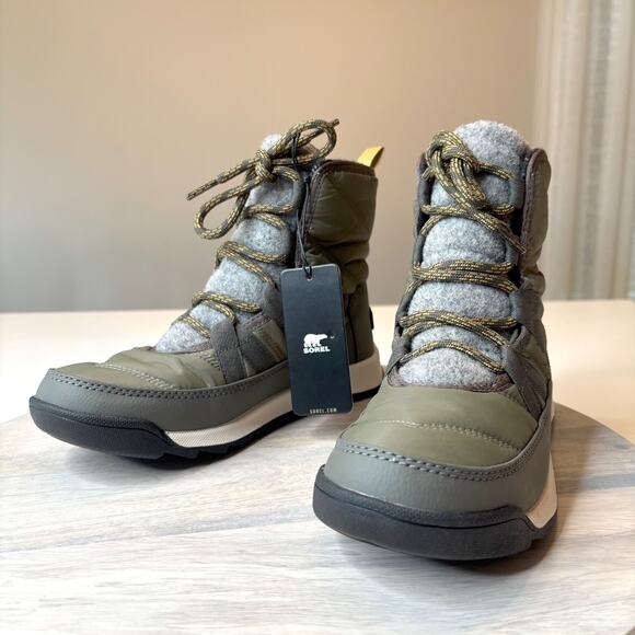NWT Sorel Whitney II Short Lace Waterproof Women's Green Boots US Size 6.5 - Picture 1 of 10